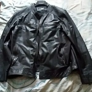 Men leather moto jacket